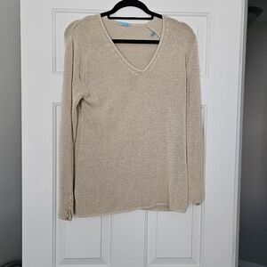 J. McLaughlin Beige Knit Sweater Size M